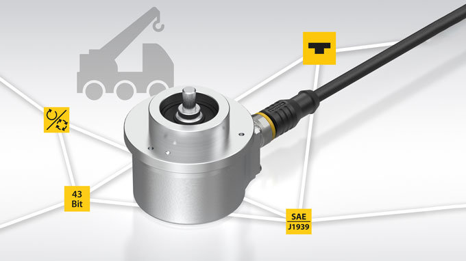 Turck heeft single- en multiturn encoders met een massieve of holle as voor intralogistiek en mobiele apparatuur aan zijn portfolio toegevoegd